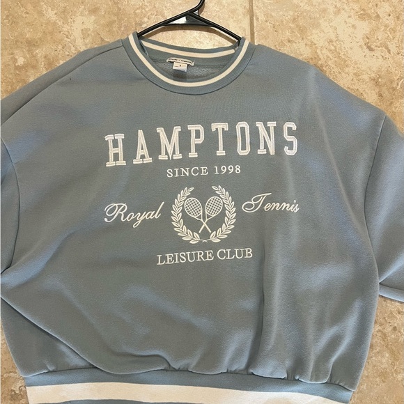Hamptons Leisure Club Crewneck Sweatshirt Size Small Tennis Prep Asthetic - Picture 3 of 5